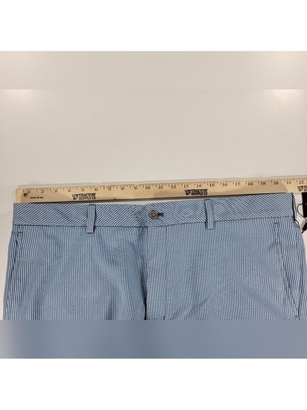 NEW Walter Hagen 11 Majors Golf Shorts Mens 42 Navy Blue Striped Seersucker NWT - Picture 13 of 13